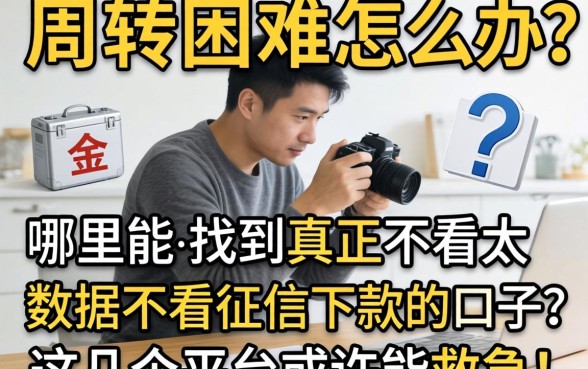 资金周转困难怎么办？哪里能找到真正不看大数据不看征信下款的口子？这几个平台或许能救急！