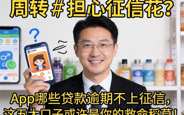 急需周转却担心征信花？app哪些贷款逾期不上征信，这五大口子或许是你的救命稻草！