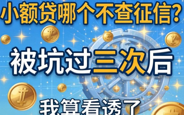 小额贷哪个不查征信？被坑过三次后我算看透了