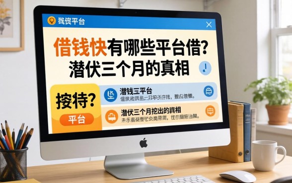 平台借钱快有哪些平台可借？我潜伏三个月挖出的真相