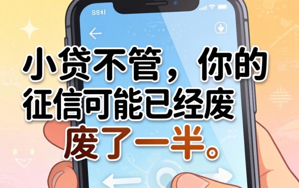 手机上的小贷不管，你的征信可能已经废了一半