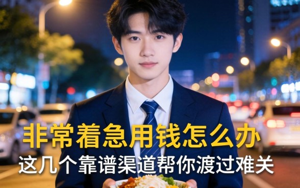 深夜急需资金周转？非常着急用钱怎么办？这几个靠谱渠道帮你渡过难关